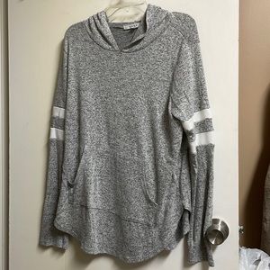 Gaze Gray Loose Hoodie